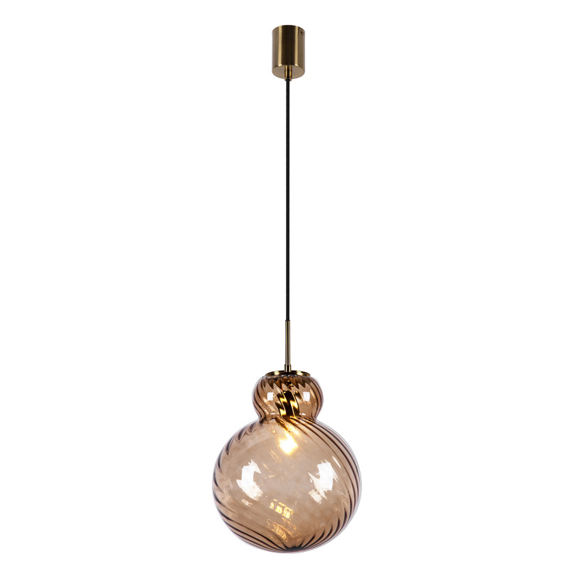 Подвесной светильник 30*205,5 см, 40W, Favourite Ortus 4268-2P стекло янтарного цвета