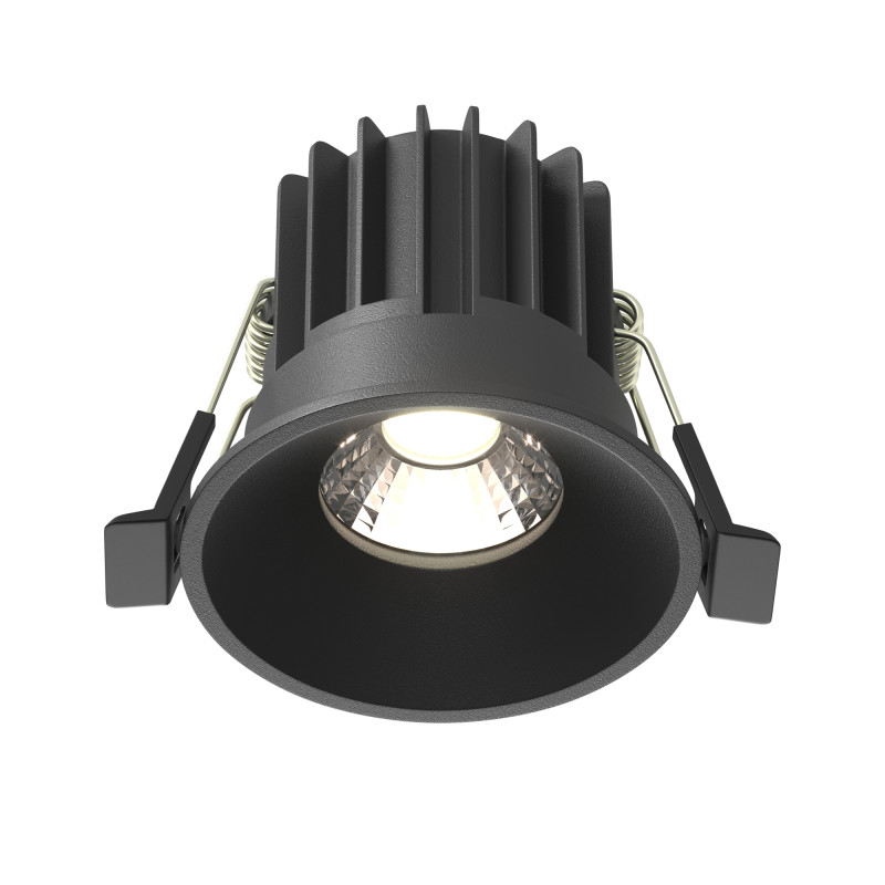 Встраиваемый светильник 6*6*5,3 см, LED, 7W, 4000К, Maytoni Technical ROUND DL058-7W4K-B черный