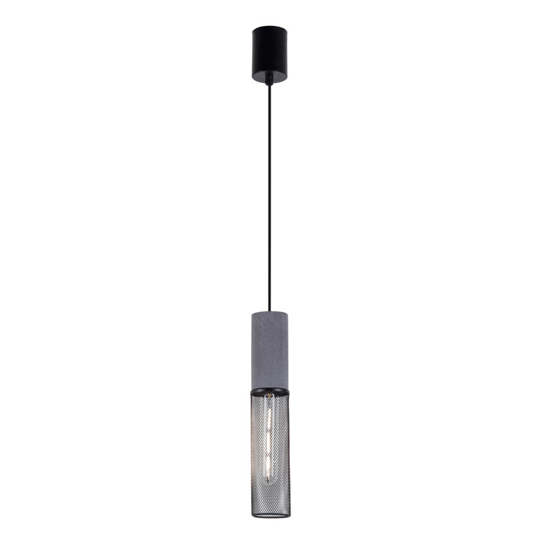 Подвесной светильник 6*193 см, 60W, Favourite cementita 4272-1P серый цемент, матовый черный