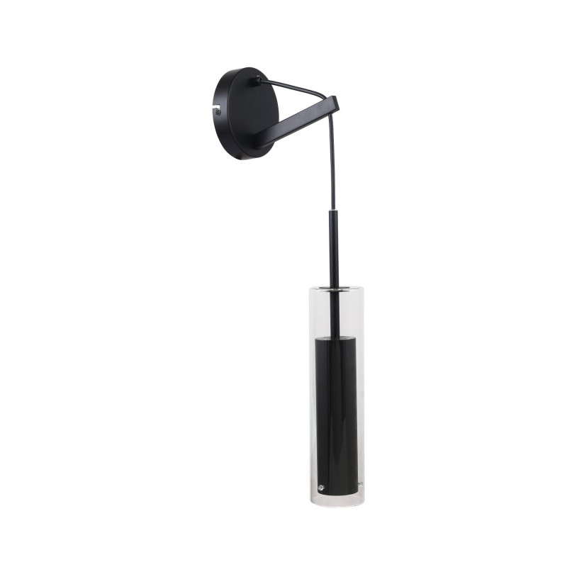 Бра Favourite Aenigma 2556-1W, D180*W120*H590, Каркас черного цвета, внешний стеклянный плафон, лампу можно менять