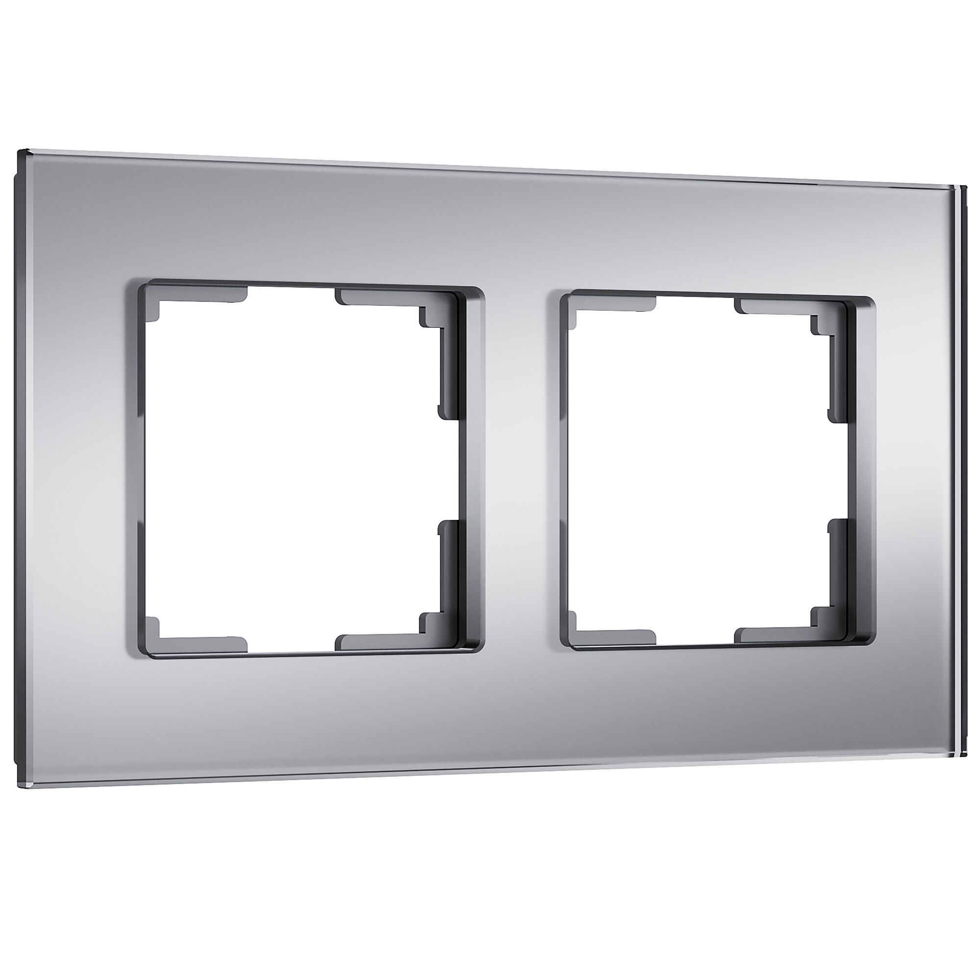 Рамка на 2 поста Werkel W0023106 Senso, серебряный, стекло soft-touch