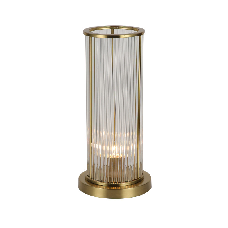 Настольная лампа Favourite Wonderland 2907-1T, D200*H425, каркас медного цвета, плафон  из прозрачных стеклянных трубочек