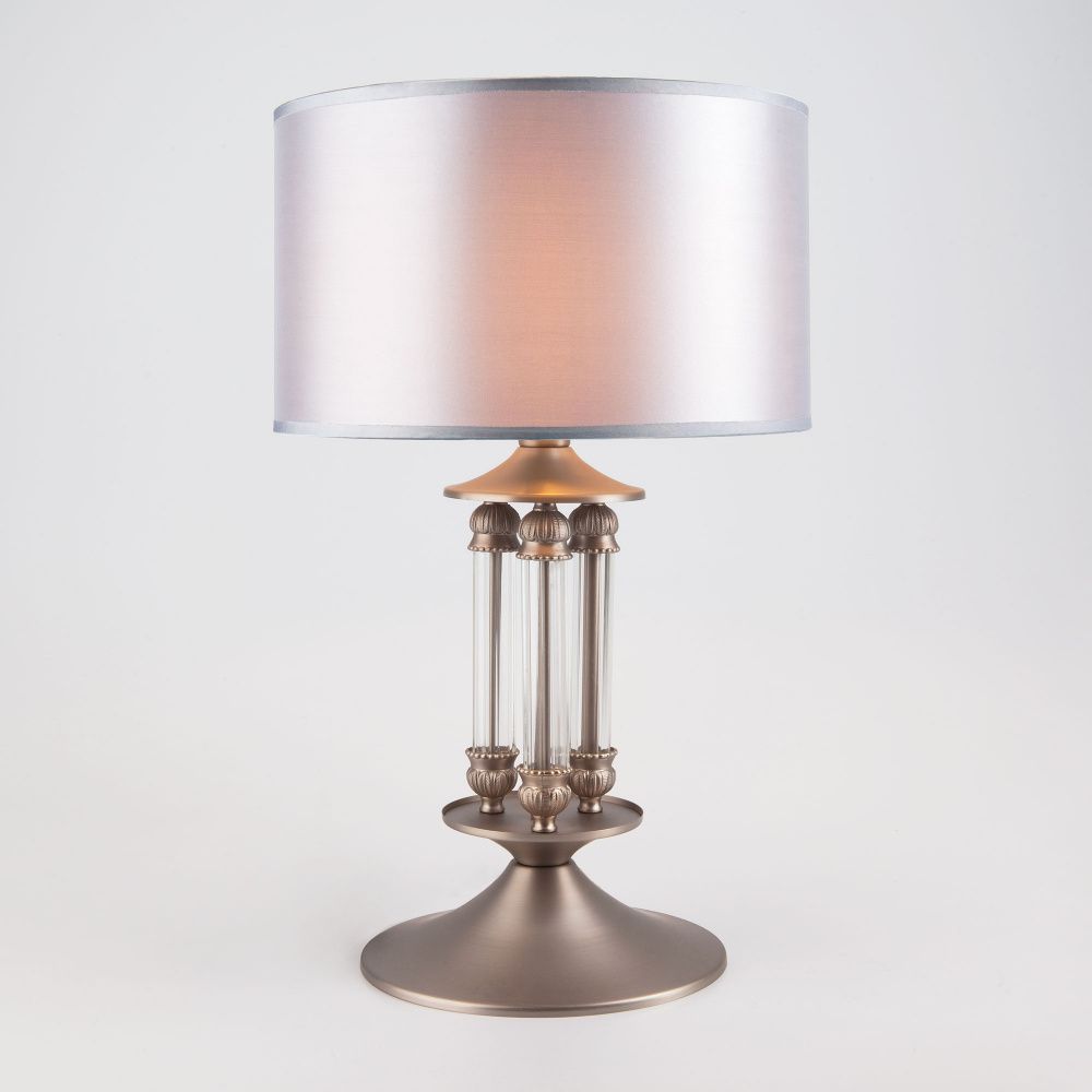 Настольная лампа с абажуром 32 см Eurosvet Adagio 01045/1 сатин-никель
