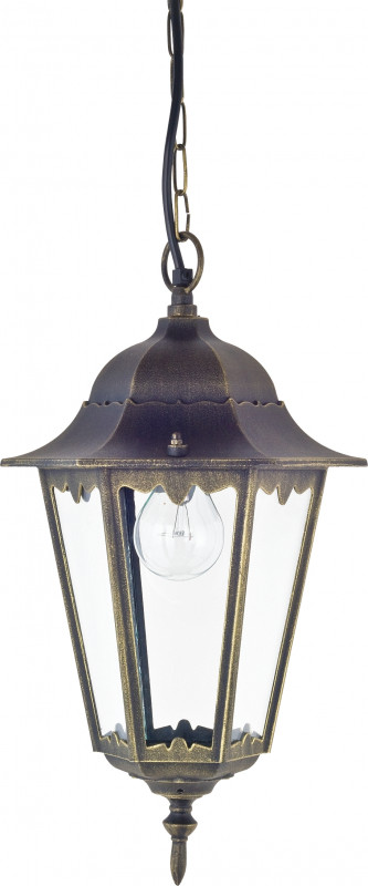 Уличный светильник Favourite London 1808-1P, W190*H890, черный с золотой патиной