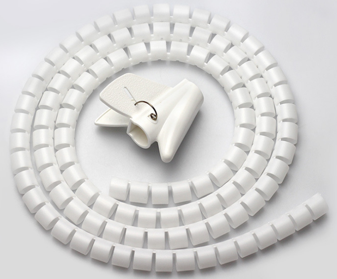 Donel Пластиковый органайзер для кабеля, диаметр 28мм, длина 10м, белый (без инструмента) DCO28W10