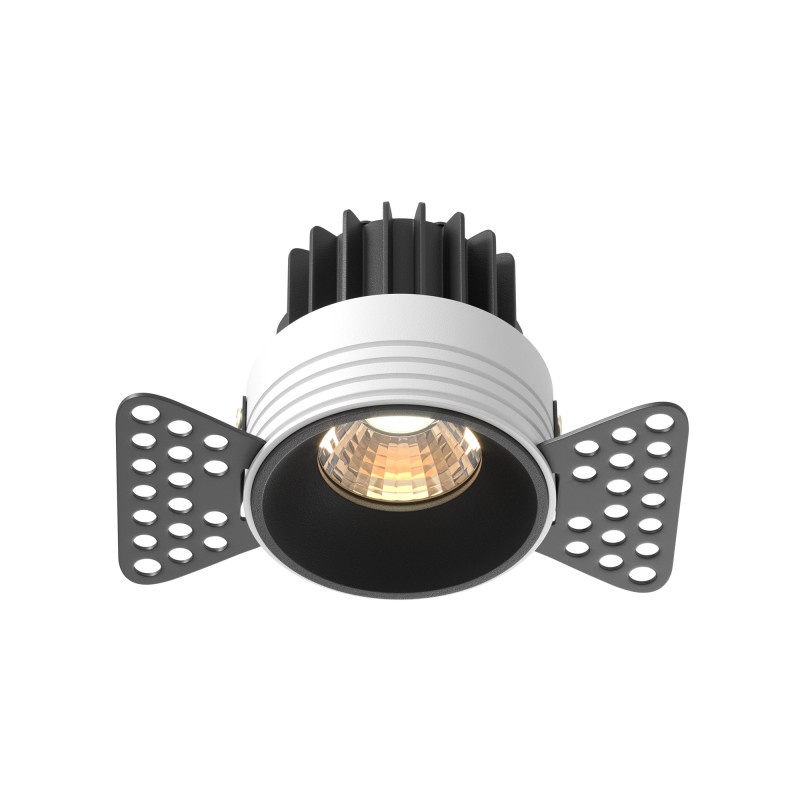 Встраиваемый светильник 5,4*5,4*5,3 см, LED, 7W, 3000К, Maytoni Technical ROUND DL058-7W3K-TRS-B черный