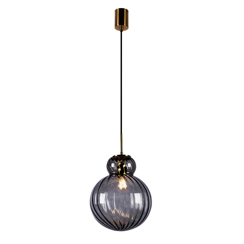 Подвесной светильник 30*205,5 см, 40W, Favourite Ortus 4269-2P стекло дымчато-серого цвета