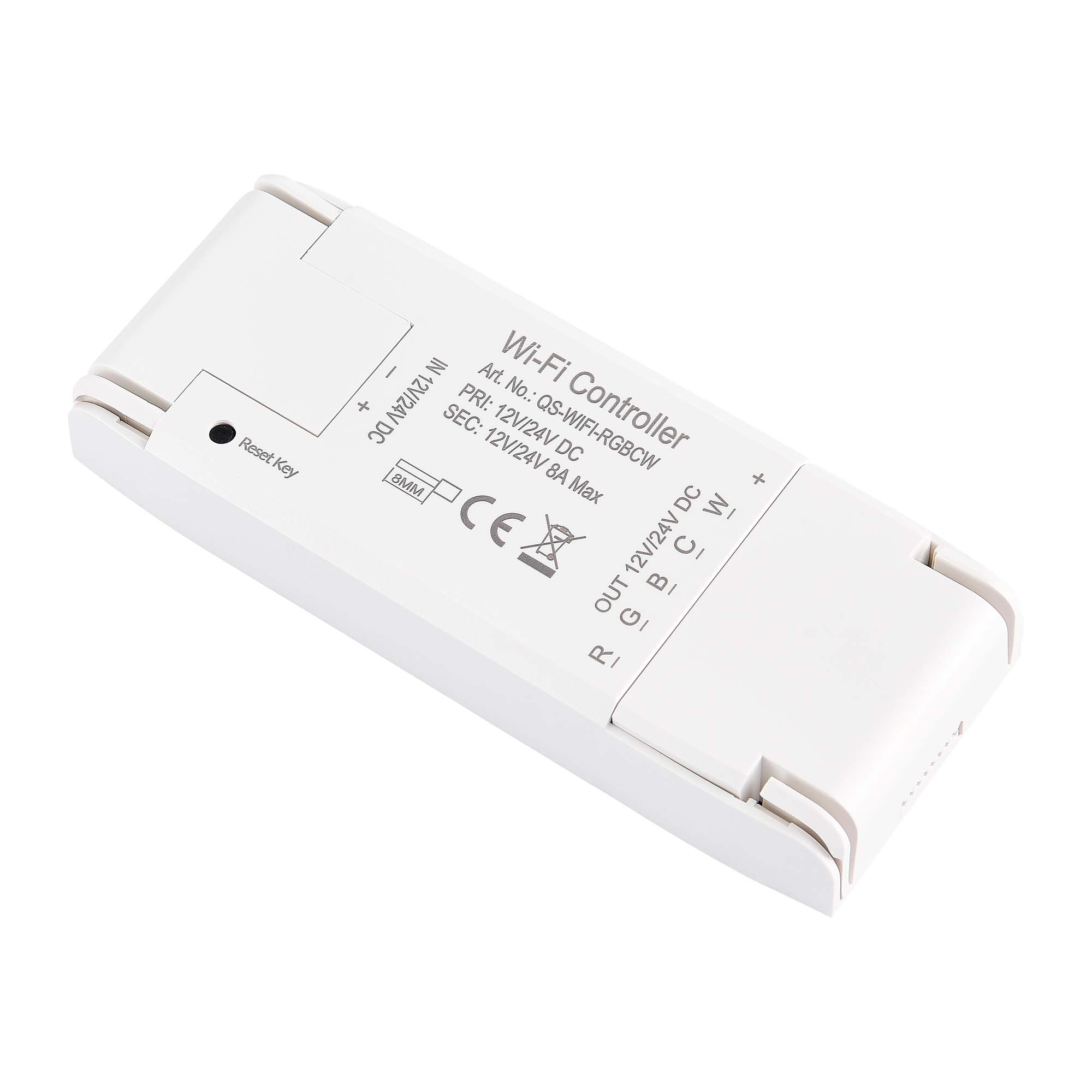 WIFI контроллер RGBCW для светодиодных лент, 8A 12*5 см, ST LUCE AROUND ST9000.500.01RGBCW Белый