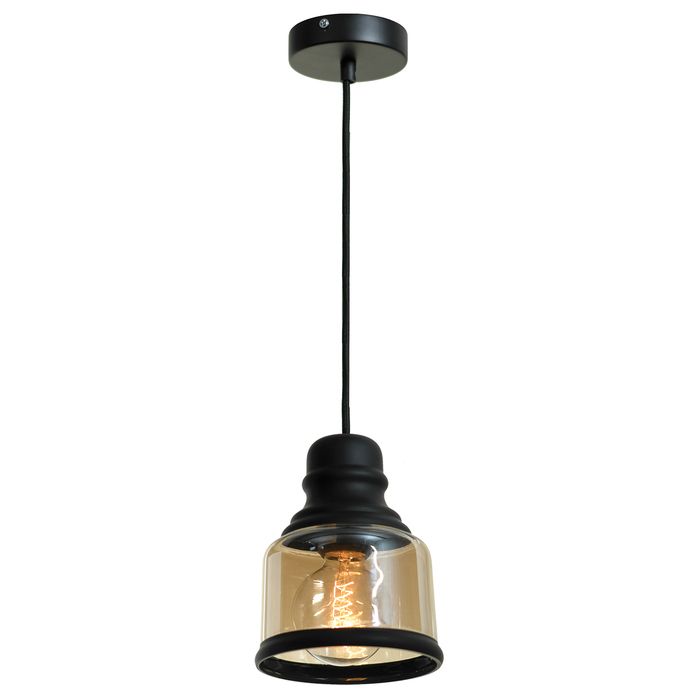 Подвесной светильник Lussole Loft LSP-9688 черный, прозрачный