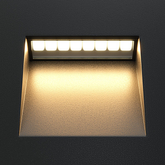 Встраиваемый светильник Maytoni LED Arca O038-L3B, 3W LED, 3000K, черный