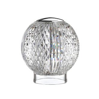 Настольный светильник 11*11*12 см, 1 LED*2W, 4000 К, Odeon Light Crystal, хром 5007/2TL