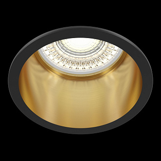 Встраиваемый светильник Maytoni Reif DL049-01GB, черный-золото