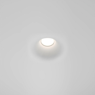 Встраиваемый светильник 12*12*5 см, 1*GU10, 12W, Maytoni Technical Gyps Modern DL001-1-01-W-1 белый