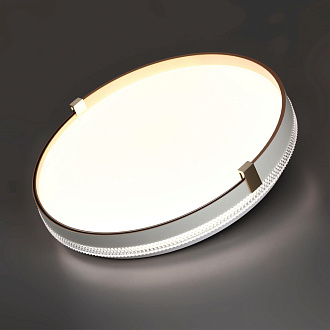Cветильник 49*7,7 см, LED 70W, 3000-6000 К, IP43, белый/золотой, пластик Sonex Olidi White, 7646/EL