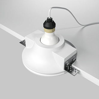Встраиваемый светильник 13*13*5 см, 1*GU10, 12W, Maytoni Technical Gyps Modern DL002-1-01-W-1 белый