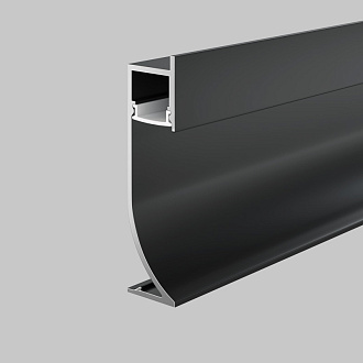 Алюминиевый профиль  Накладной 2000*53*13,8 мм для светодиодной ленты Maytoni Led strip Черный ALM-5314-B-2M