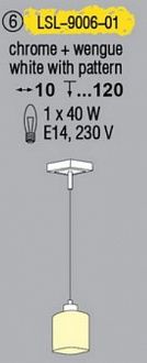 Светильник 10 см Lussole Costanzo LSL-9006-01 хром/венге