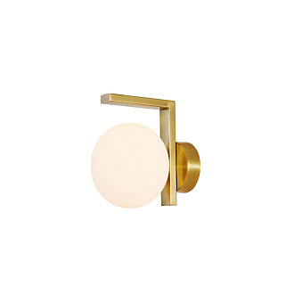 Бра Favourite Arcata 4055-1W, D160*W130*H170, матового золота, плафон из выдувного стекла цвета опала, лампу G9 можно менять