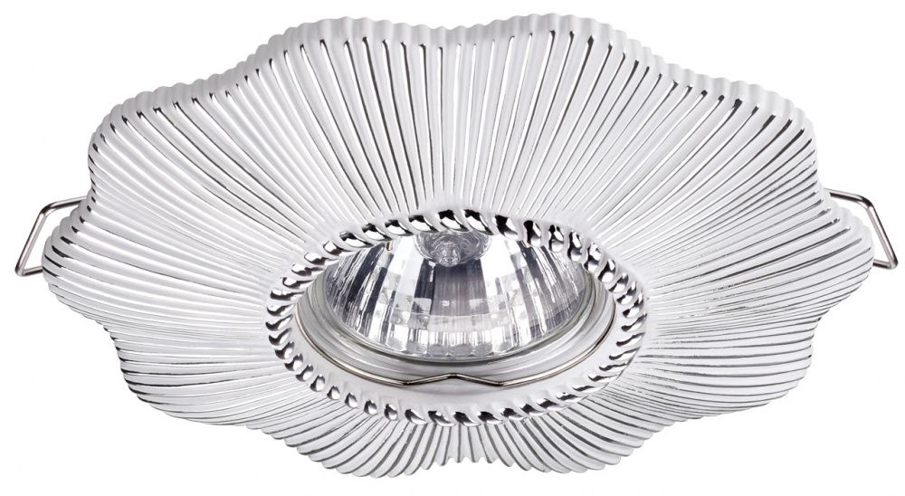 Встраиваемый светильник Novotech Pattern 370492 серебро/белый
