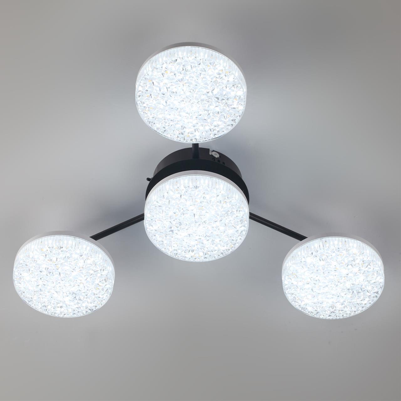 Люстра потолочная 48,5*54*9,5 см, 1 LED 55W 3000-4000-6000K Lumion Didana 8236/4CL черный