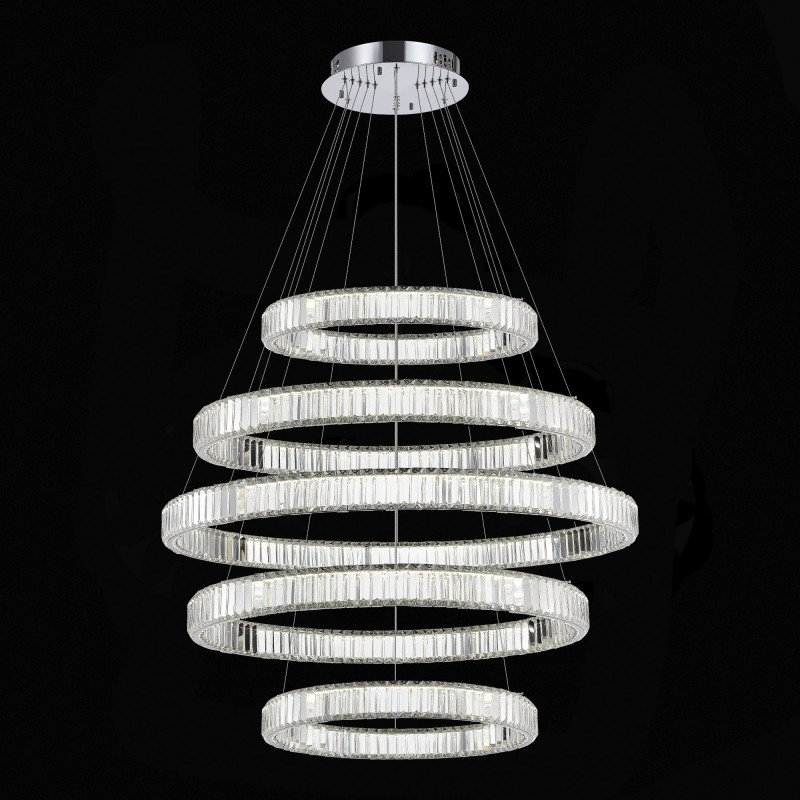 Люстра подвесная 100*100 см, 1*LED 255W 4000K хром ST Luce Tivoli SL1622.103.05