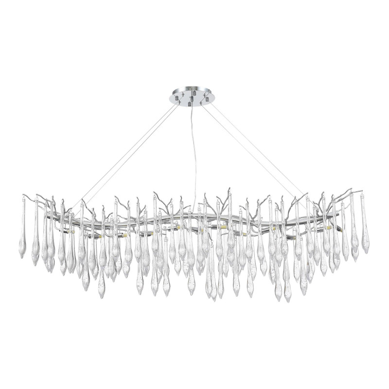 Светильник подвесной 150*40*40/180 см, 12*G9 4000K ST LUCE Teardrops SL1660.113.12 хром