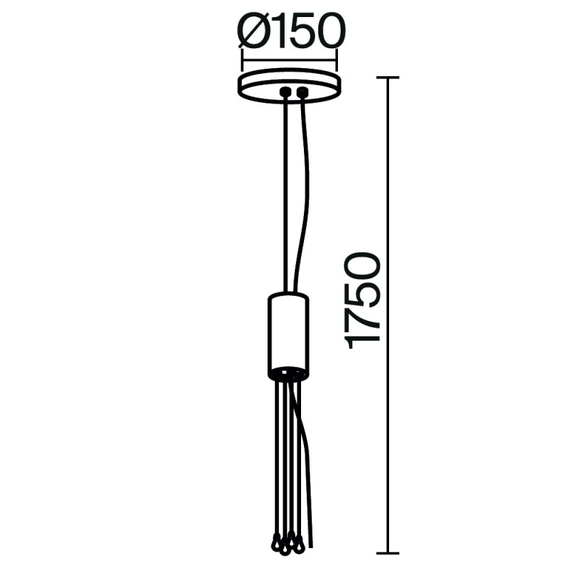 База накладная 15*15*175 см, Maytoni Technical Zon C032C-04-B-1 черный