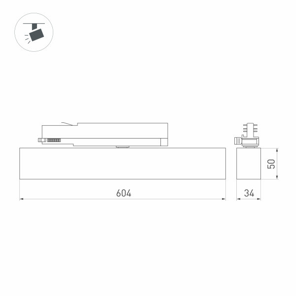 Светильник LGD-FLAT-4TR-S605-25W Day4000 (WH, 100 deg, 230V) (Arlight, IP20 Металл, 3 года) 033696(1)