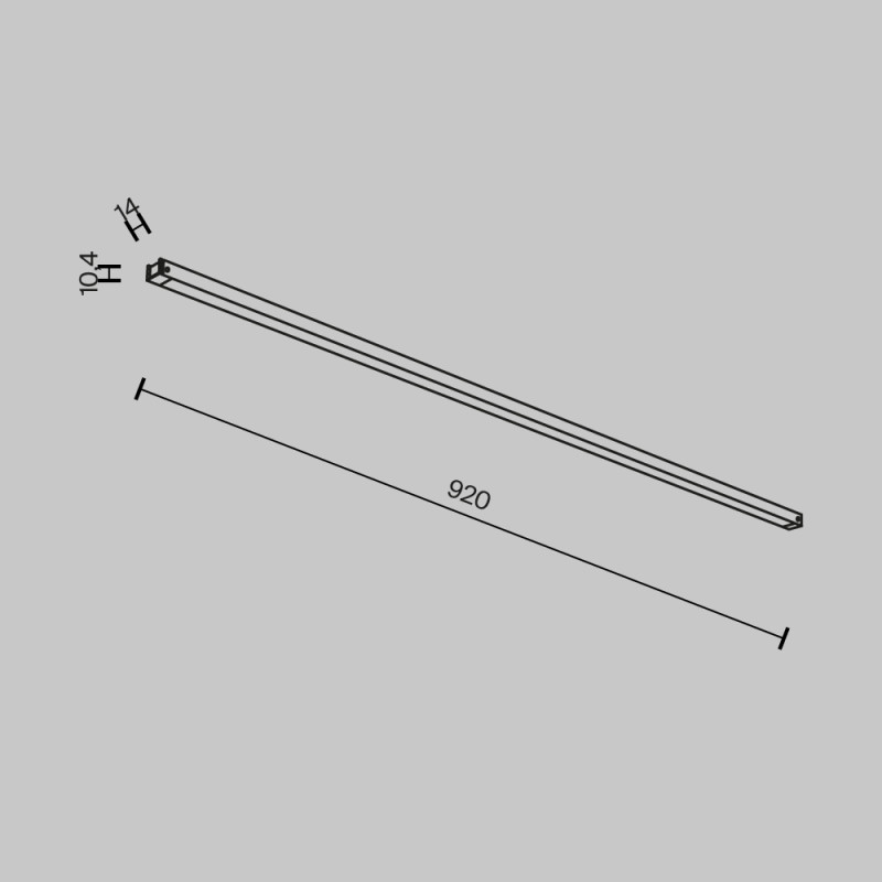 Светильник на шине 92*1,4*4539,2 см, LED, 24W, 3000-6000К, Maytoni Technical BASIS TR173-1-24WTW-B черный