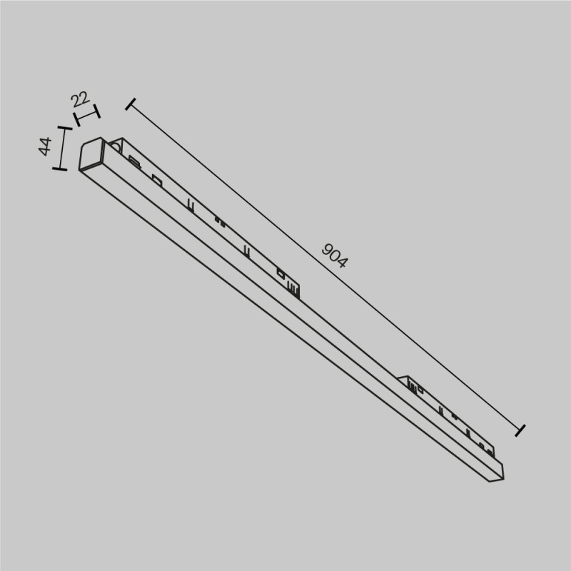 Светильник 90,4*2,2*4,4 см, LED, 30W, Maytoni Technical BASIS TR030-4-30W3K-WW-DS-W белый, 3000-6000K, 120°, Dim Exility