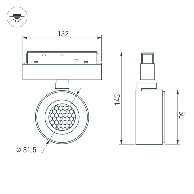 Светильник MAG-ORIENT-POINT-R80-12W Day4000-MIX (BK, 18 deg, 48V, DALI) (Arlight, IP20 Металл, 5 лет) 047142