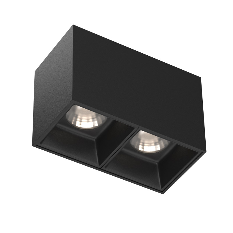 Потолочный светильник 14,5*7,5*9,5 см, LED*24W, 4000 К, Alfa LED C065CL-02-L12W4K-B Maytoni Ceiling & Wall, Черный