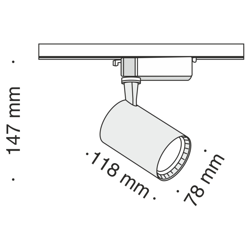 Трековый светильник Maytoni Track TR003-1-12W3K-B, черный, LED, 12W, 3000K, 800Lm