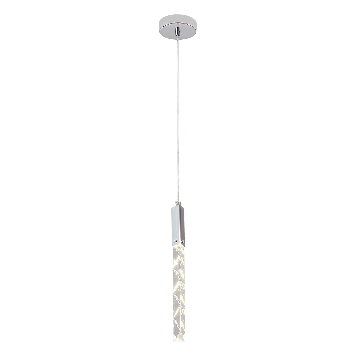 Подвесной светильник Lussole LSP-7097, 10*45 см, хром