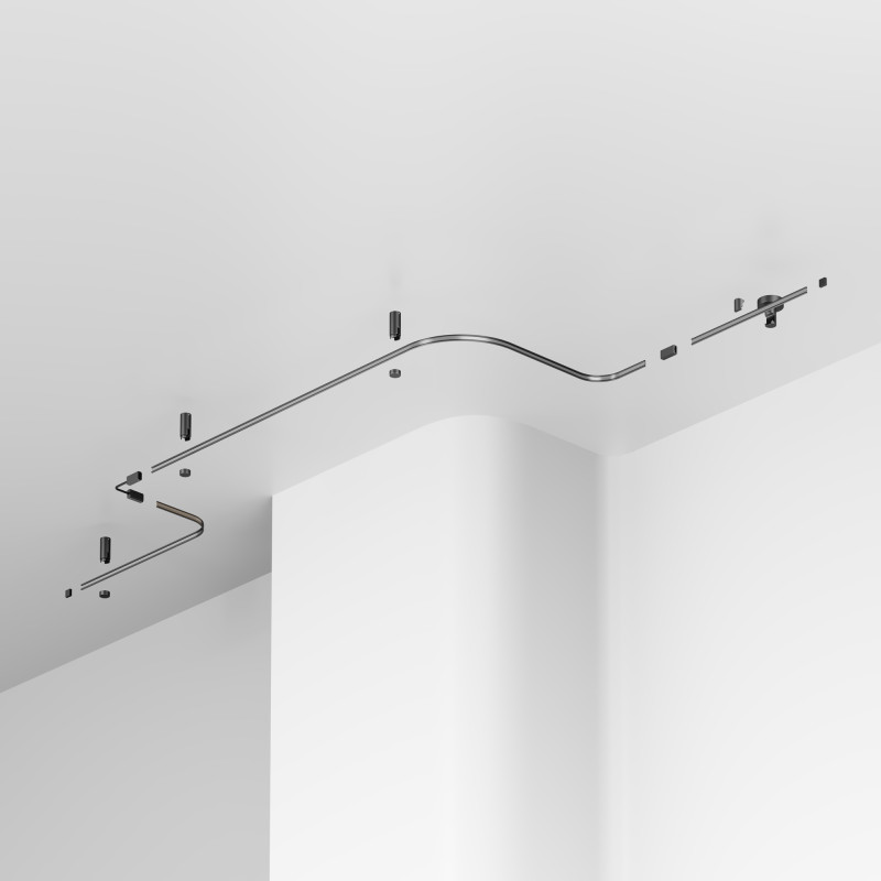 Шинопровод 500*4541,5*1,5 см, Maytoni Technical Magnetic track system Flexity накладной черный TRX200-115B черный