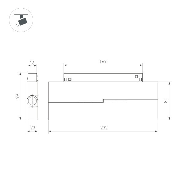 Светильник MAG-ORIENT-FLAT-FOLD-S230-12W Day4000-MIX (BK, 80 deg, 48V, DALI) (Arlight, IP20 Металл, 5 лет) 041870