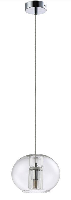 Светильник подвесной 18 см, Crystal Lux BELEZA SP1 E CHROME хром