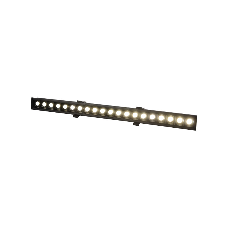 Потолочный светильник Favourite Roshni 3083-10C, L544*W42*H50, врезной прожекторный светильник, каркас черного цвета, возможность составления комбинации из нескольких светильников