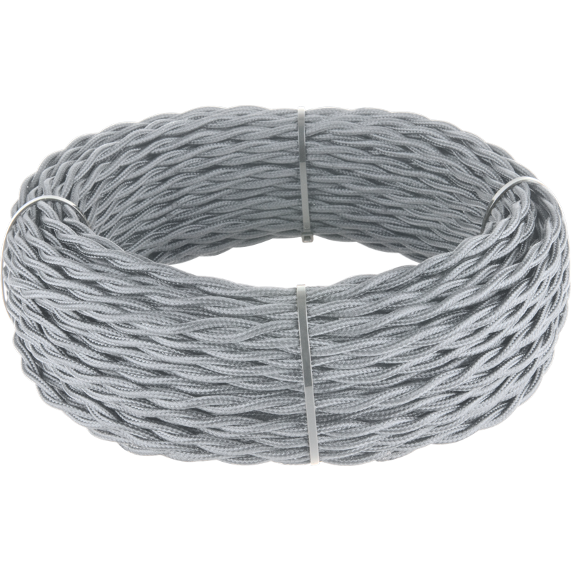 Ретро кабель витой 3х2,5 (серый) 50 м под заказ Werkel  W6453615 4690389166006