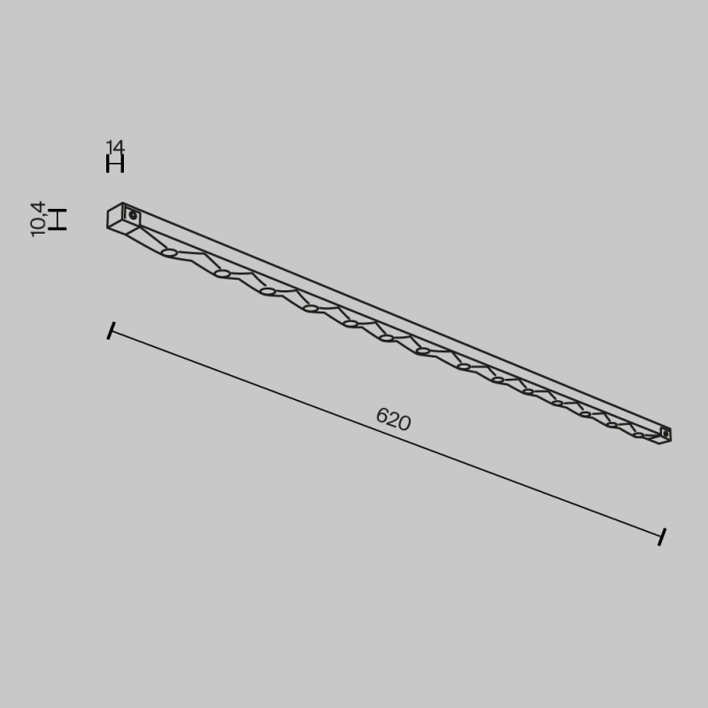 Светильник на шине 62*1,4*4539,2 см, LED, 3000-6000К, Maytoni Technical Spiky TR175-1-24WTW-M-B черный