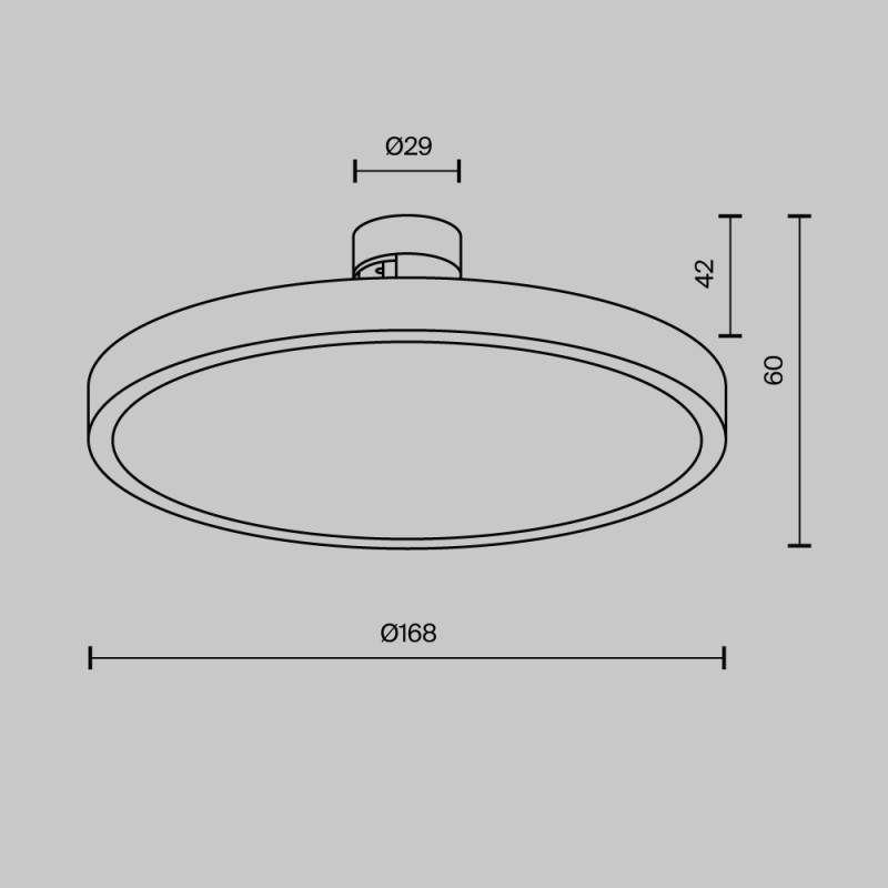 Трековый магнитный светодиодный светильник 17 см, 10W, 3000K, Maytoni Flarity Plato TR153-1-10W3K-B, черный