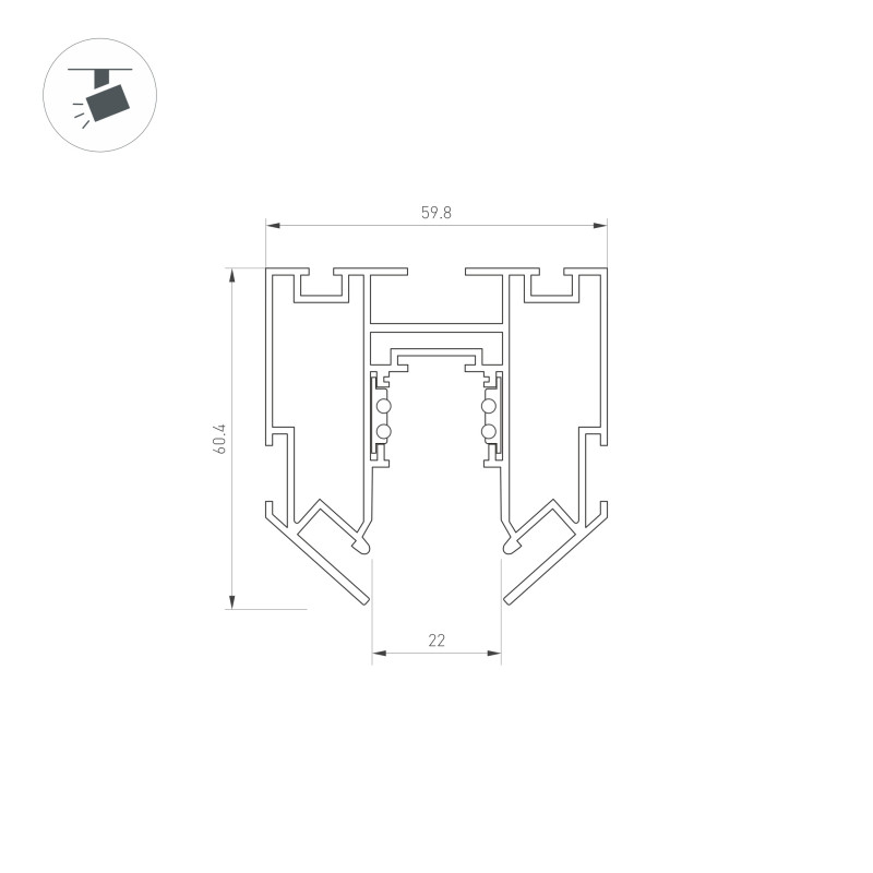 Трек встраиваемый MAG-ORIENT-TRACK-2653-STR-G-3000 (BK) (Arlight, IP20 Металл, 3 года) 047572