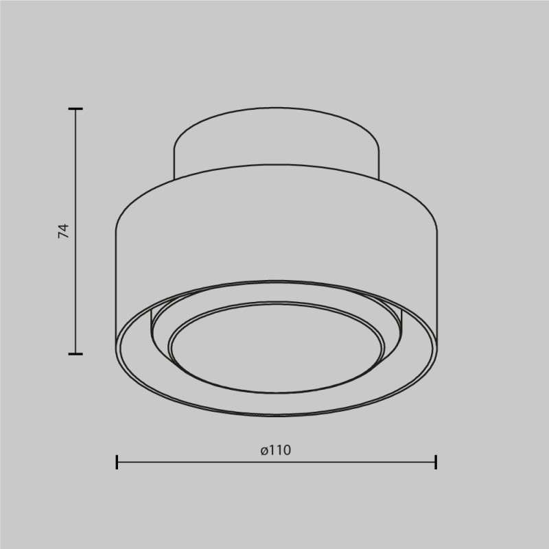 Накладной светильник 11*11*7,4 см, 1*GX53, 15W, Maytoni Technical SPACE C092CL-GX53-W белый