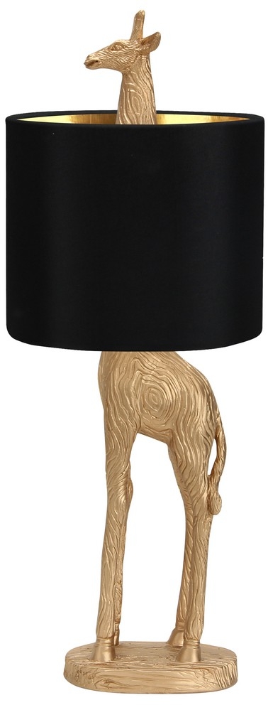 Настольная лампа 50 см, Omnilux Accumoli OML-10814-01-39667, золото-черный