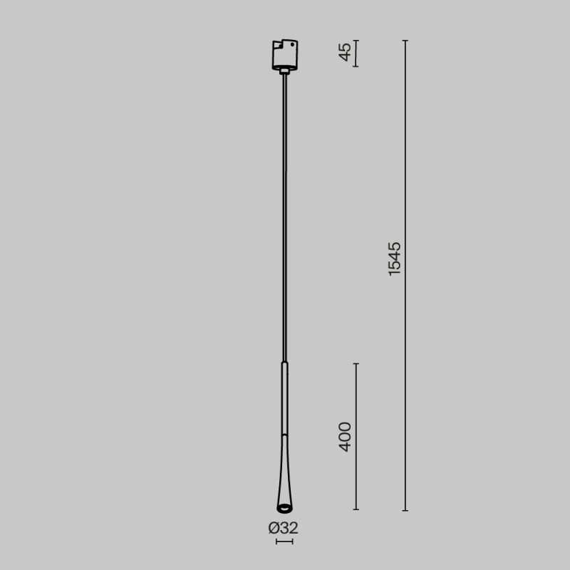 Трековый подвесной магнитный светильник 3 см, 7W, 3000K, Maytoni Waist TR167-1-7W3K-M-BS, латунь