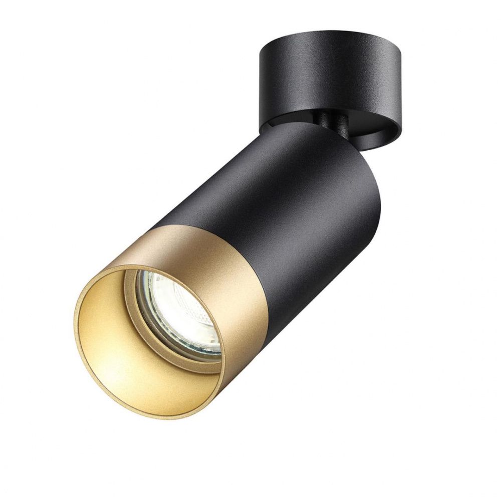 Светильник 5 см, Novotech Slim 370871, черный-золото