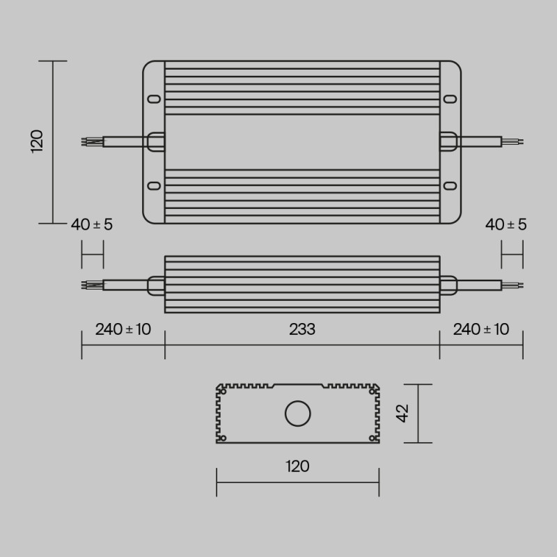 Блок питания для магнитных систем 400Вт, IP67 48V Maytoni Power Supply Magnetic PSL008-400W-48V-IP67