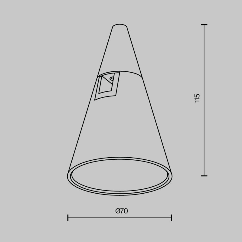 Светильник 7 см, 5W, 3000K, Maytoni Flarity Keila TR146-1-5W3K-BS, латунь