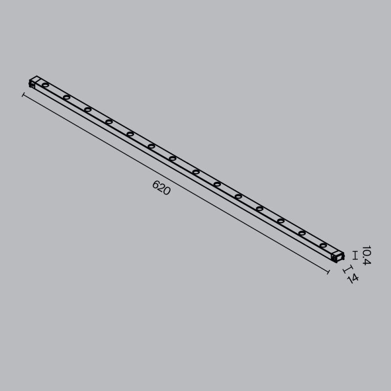 Светильник на шине 62*1,4*4539,2 см, LED, 24W, 3000-6000К, Maytoni Technical Points TR174-1-24WTW-M-B черный