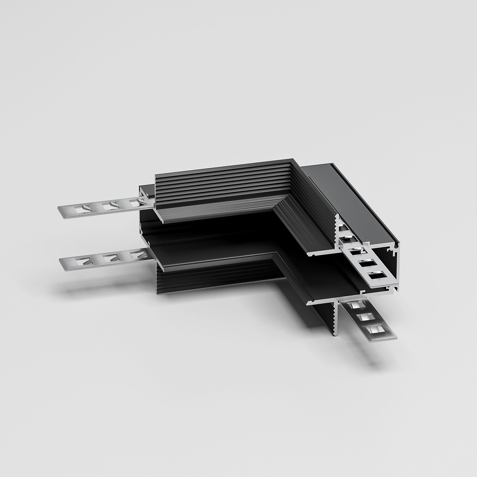 Коннектор угловой внутренний Elektrostandard Slim Magnetic для встраиваемого шинопровода под ГКЛ 12,5мм 85211/00, черный